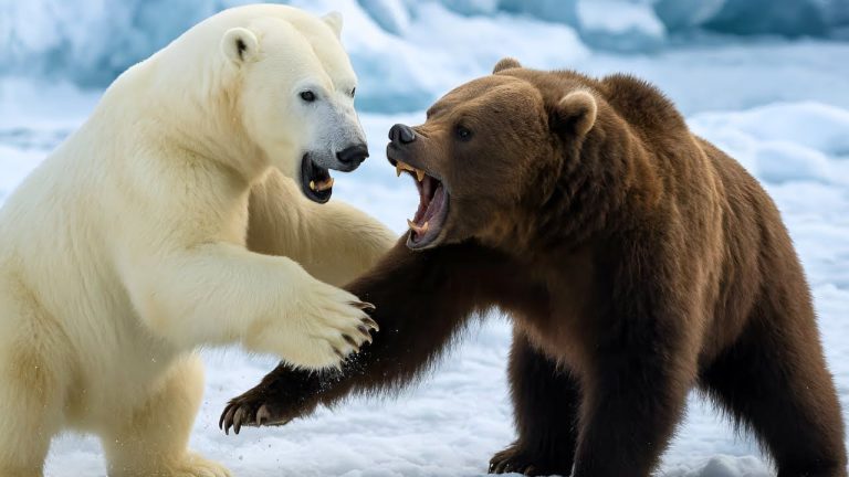 What would really happen if a polar bear fought a grizzly