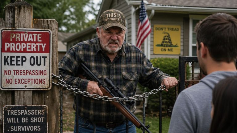 Neighbour Chains Gate in Property Dispute, Then Brandishes Rifle at Family Trying to Leave